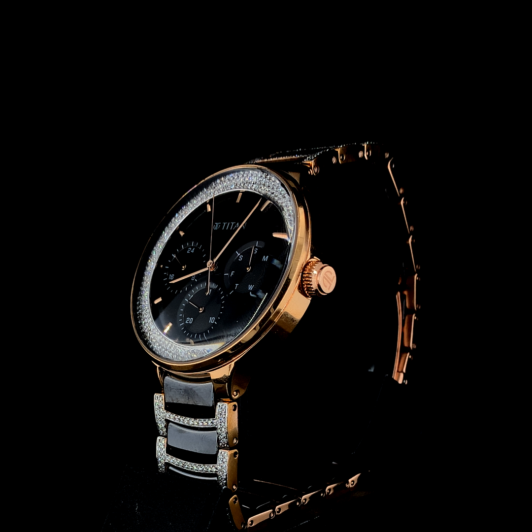 Titan watch golden