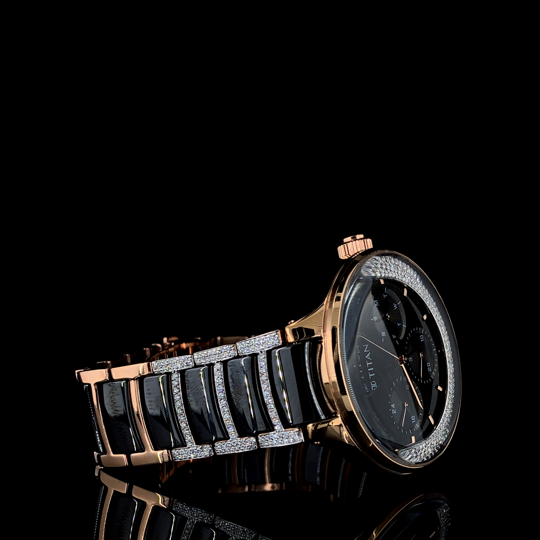 Titan watch golden