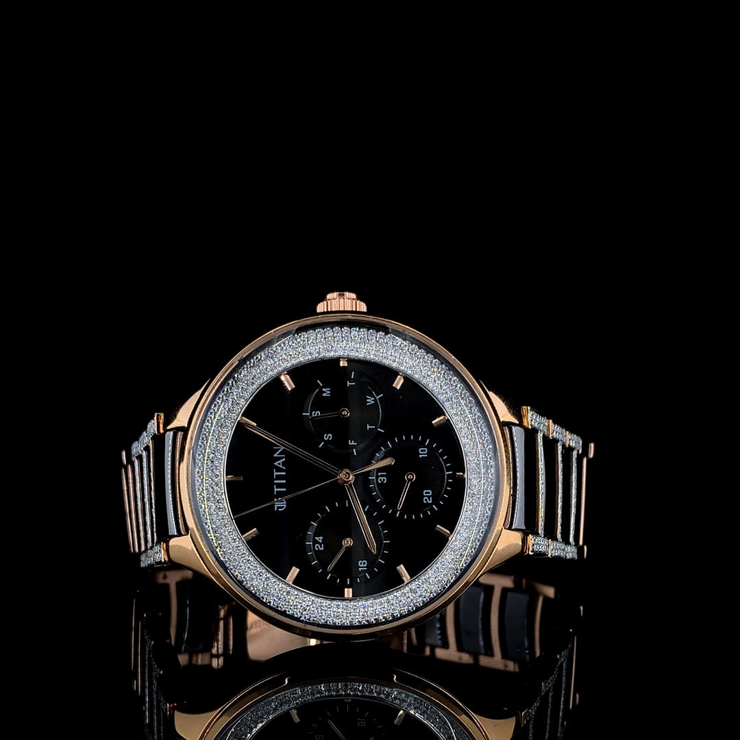 Titan watch golden