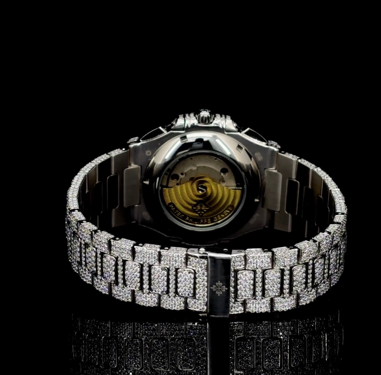 Patek style moissanite watch| Hiphop style watch | VVS quality | Bust down watch