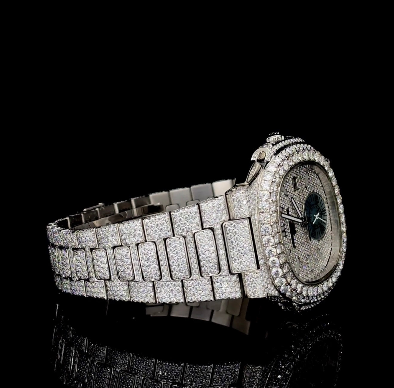 Patek style moissanite watch| Hiphop style watch | VVS quality | Bust down watch