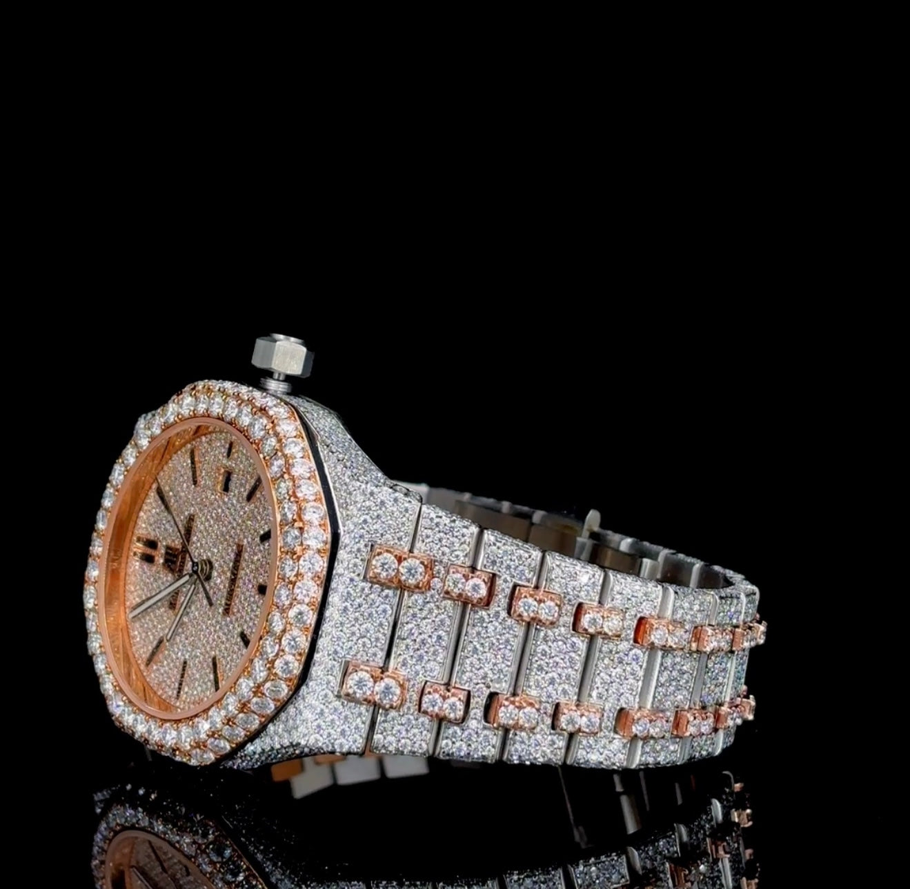 AP style two tone Moisanite Diamond watch | VVS quality | Hiphop style watch