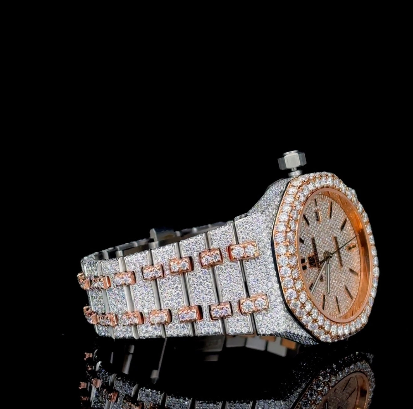 AP style two tone Moisanite Diamond watch | VVS quality | Hiphop style watch