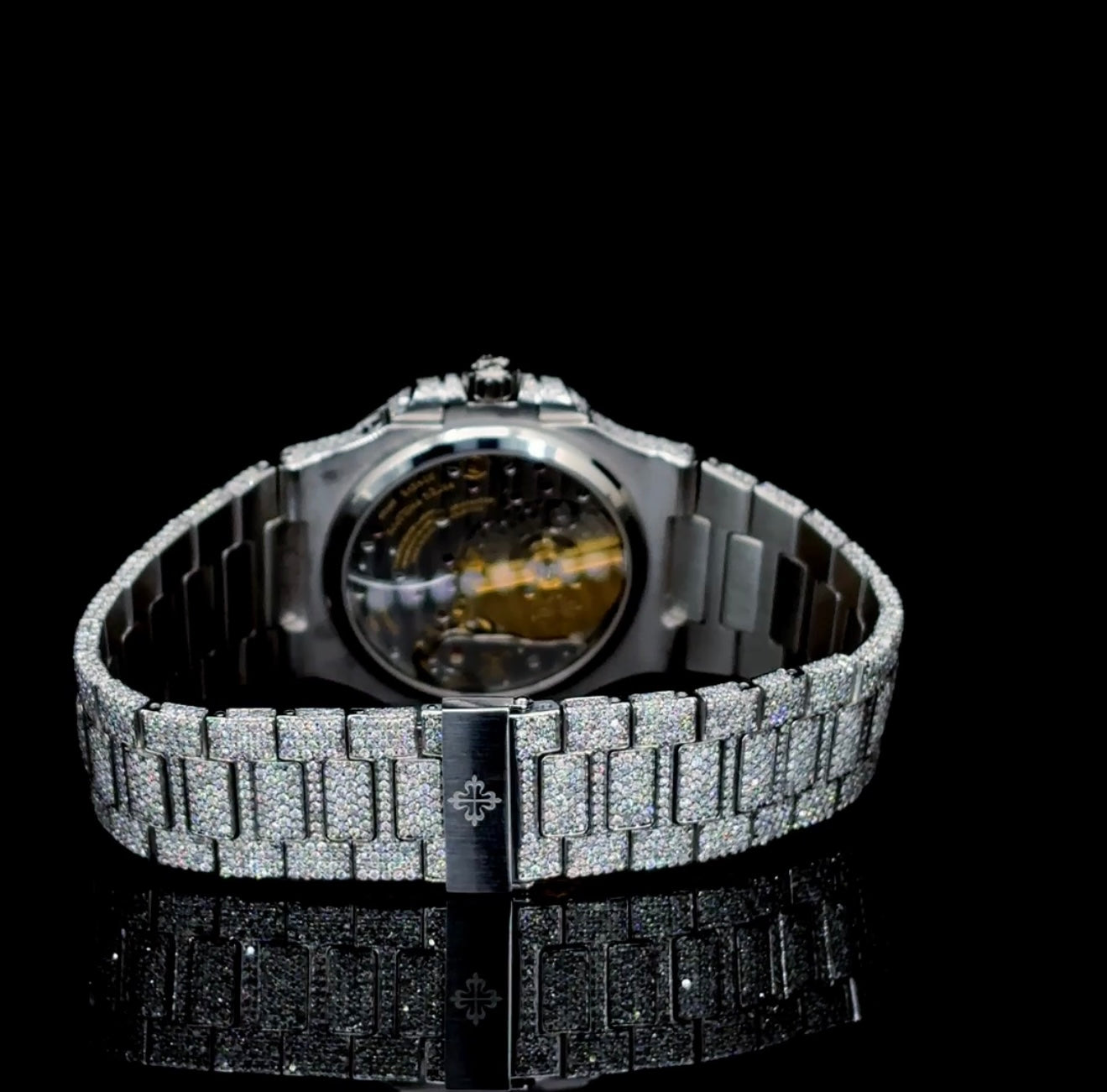 Silver Watch Crusted with Moissanite diamonds | Automatic watch | VVS quality watch | Hip hop watch | FULLY ICED OUT