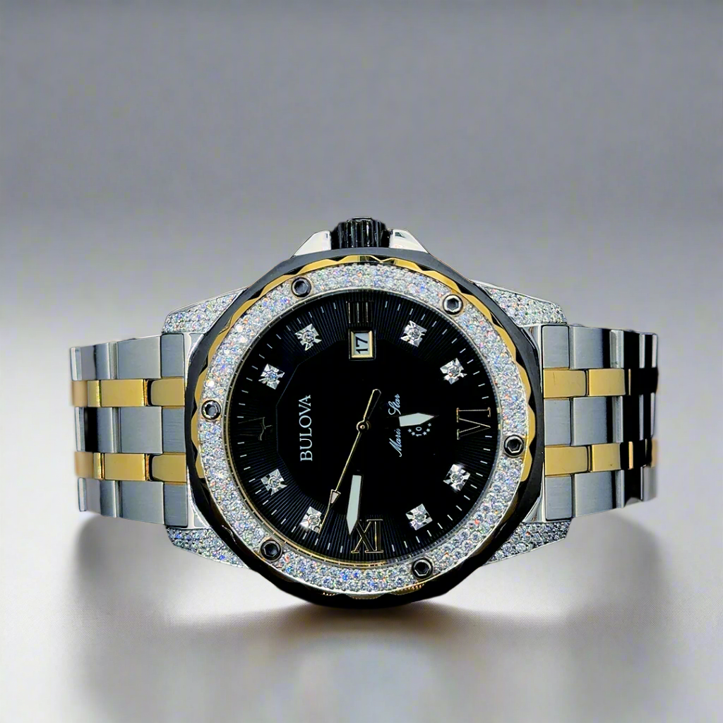 Bulova marine star watch for men | Luxury watch | Lab grown Diamond