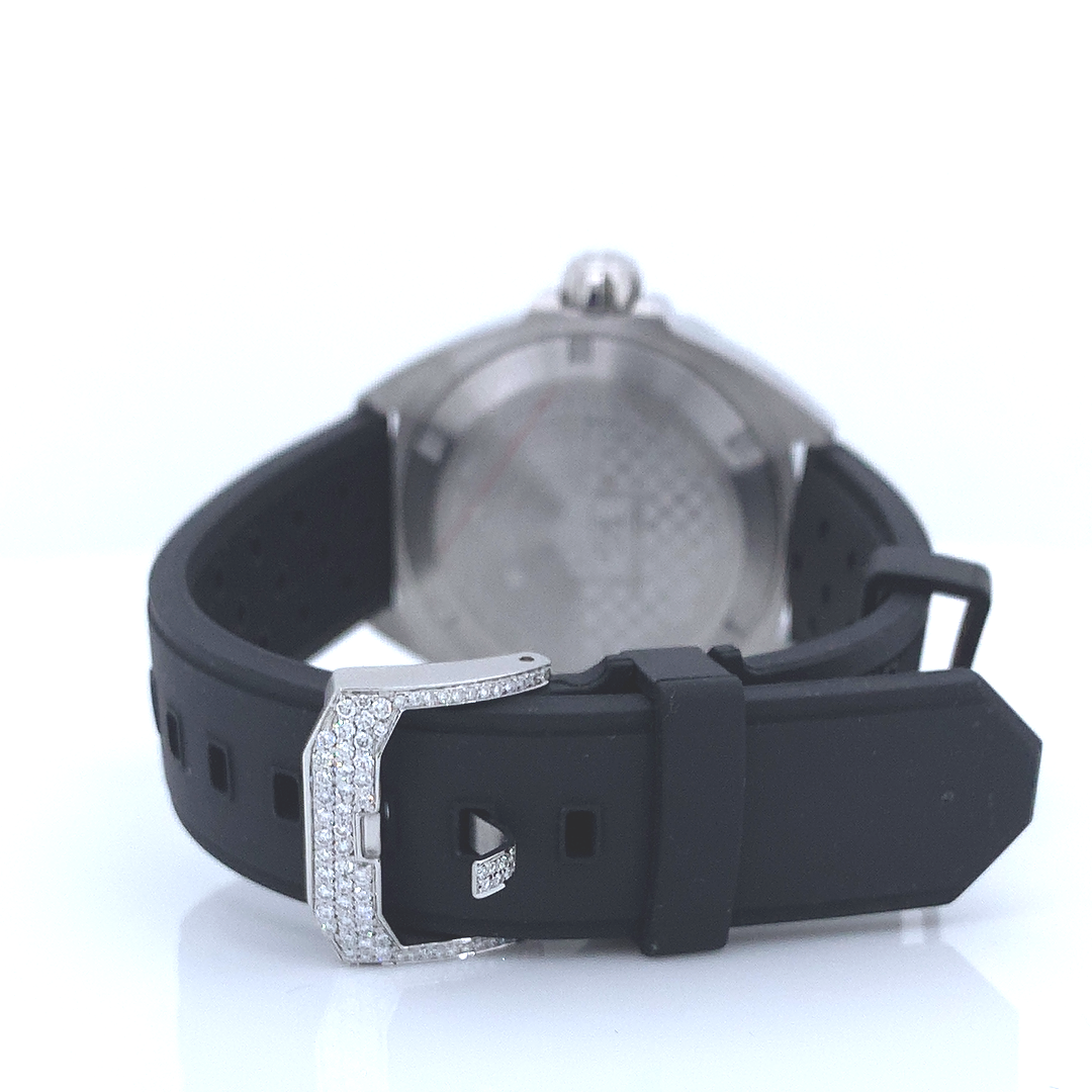 Blue watch crafted with lab grown diamonds | Leather strap | trendy watch