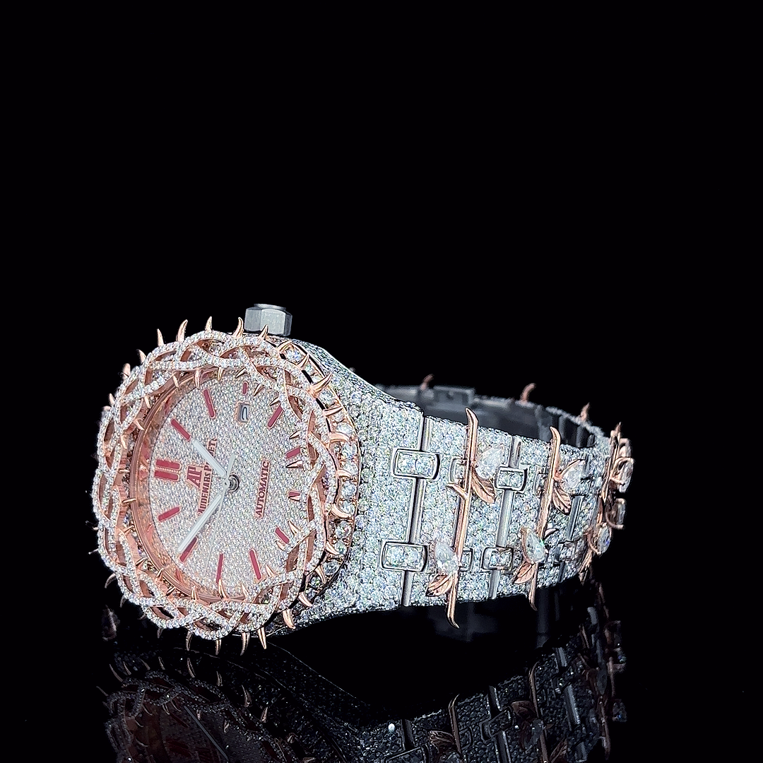 AP thorn cut style VVS diamond | Custom design | Moissanite watch |