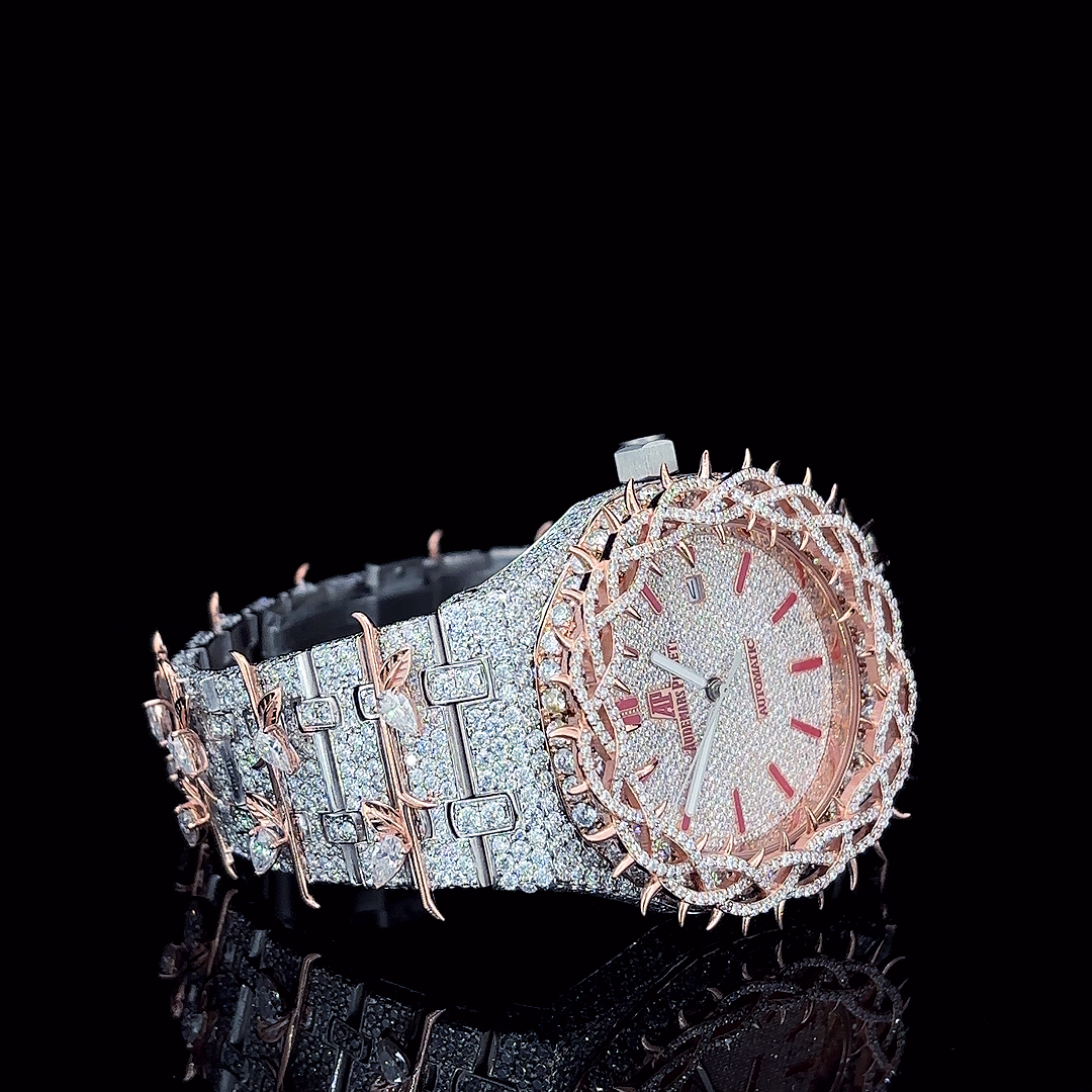 AP thorn cut style VVS diamond | Custom design | Moissanite watch |