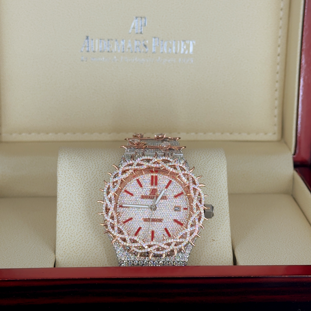 AP thorn cut style VVS diamond | Custom design | Moissanite watch |