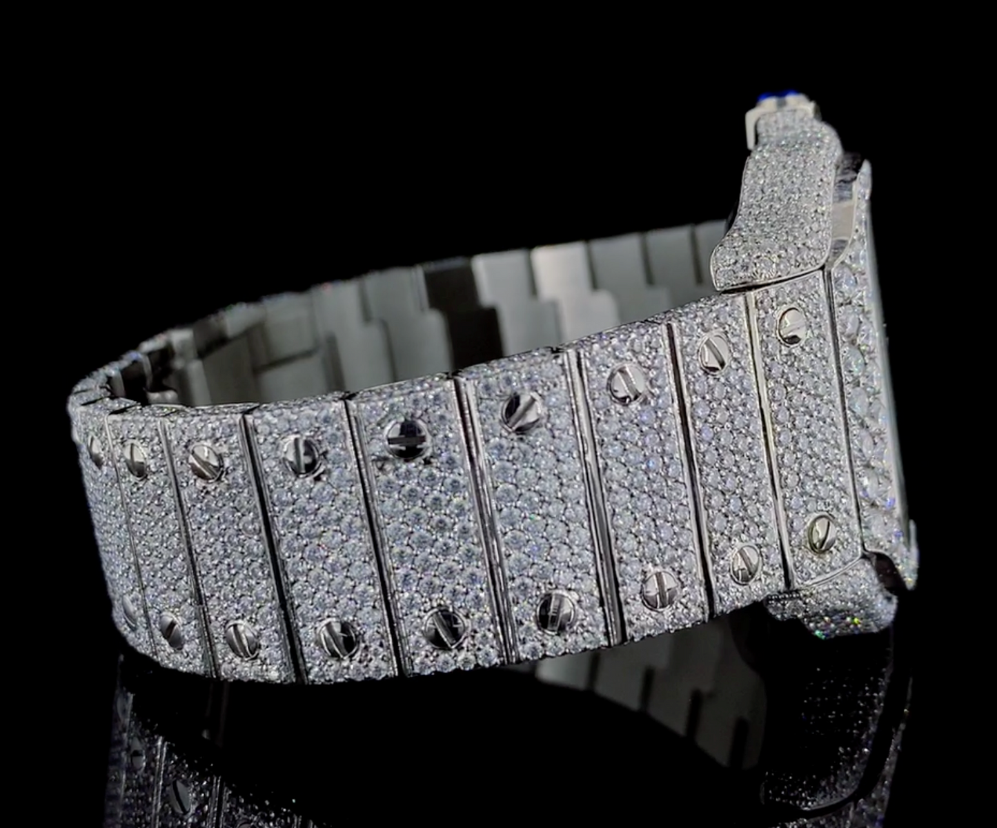 Luxury iced out Skeleton Moissanite Diamond watch | VVS quality