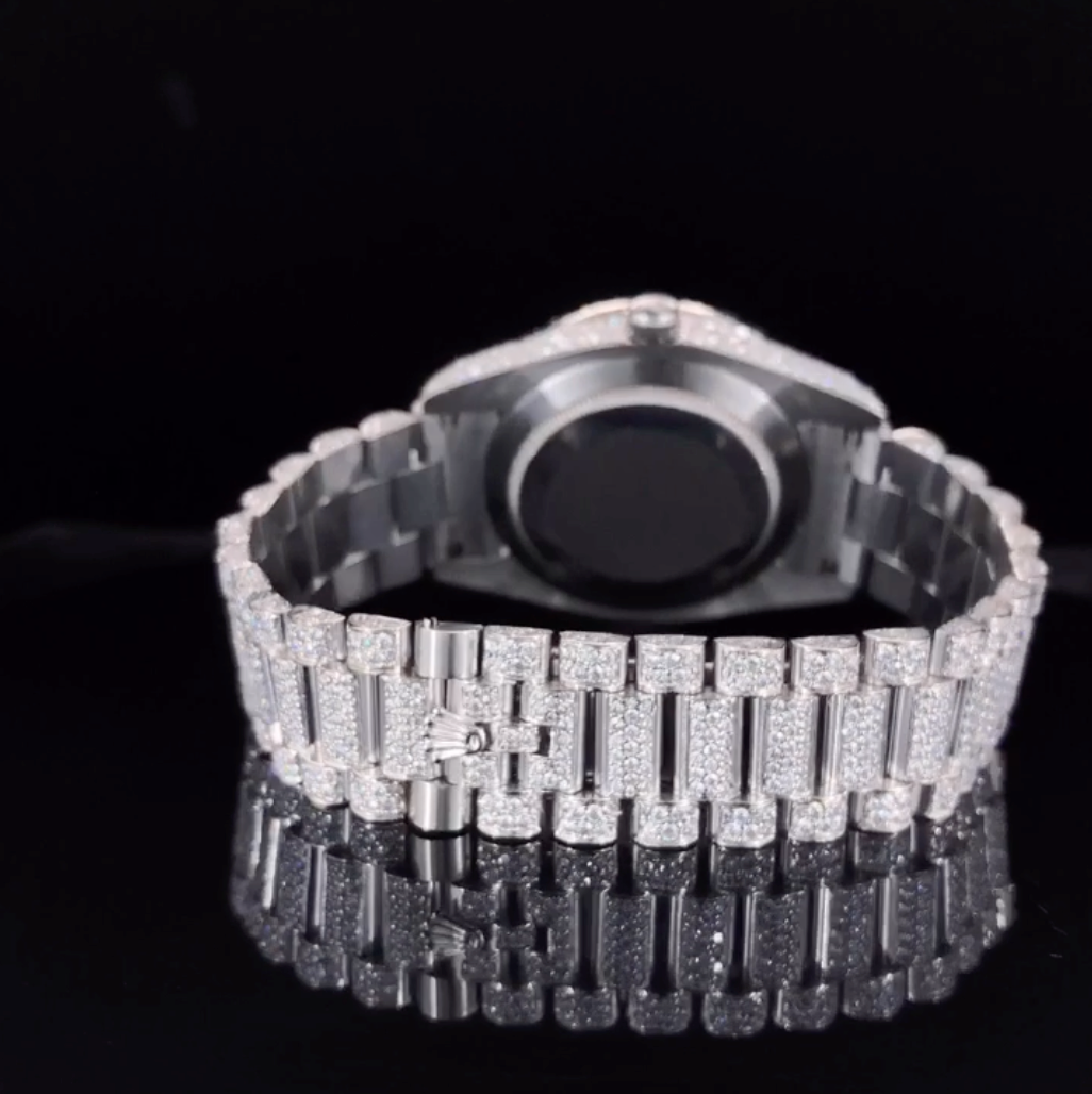 Blue dial Jubilee bracelet watch | MOISSANITE WATCH