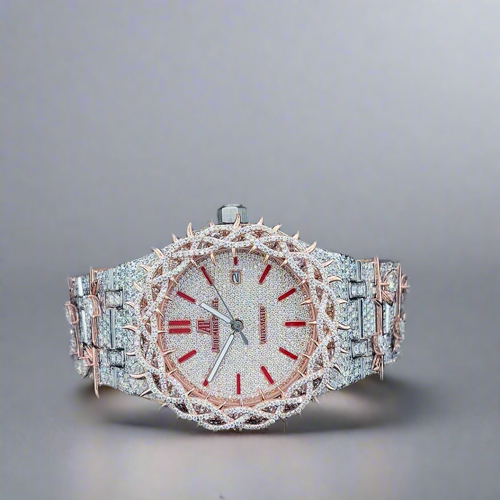 AP thorn cut style VVS diamond | Custom design | Moissanite watch |