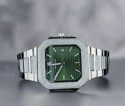 Trendy square Dial watch Adorned with CVD diamonds | Automatic watch | Iced out watch |