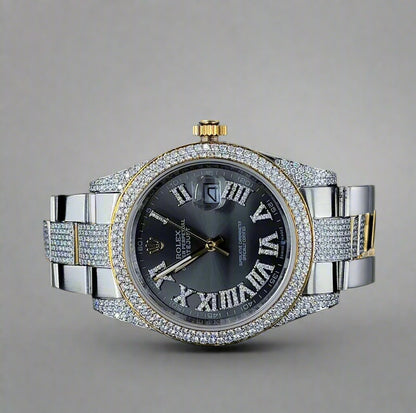 Luxury Two-tone Lab Grown Diamond Timepiece | Automatic watches | VVS quality | Fully ICE OUT watch