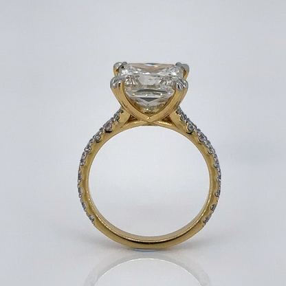 Elegant Lab-Grown Diamond Ring (10k Gold) | 5CT Princess cut Diamond