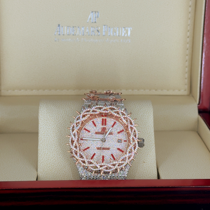 AP thorn cut style VVS diamond |  Custom design | Moissanite watch |