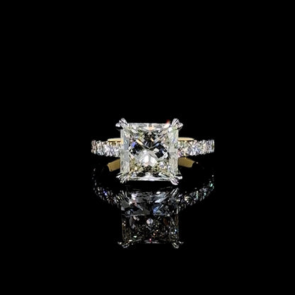 Elegant Lab-Grown Diamond Ring (10k Gold) | 5CT Princess cut Diamond