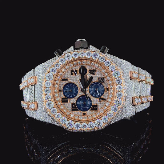 Lxurious Octagonal shaped watch with Moissanite watch | VVS quality | Automatic watch