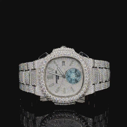 Patek style moissanite watch| Hiphop style watch | VVS quality | Bust down watch