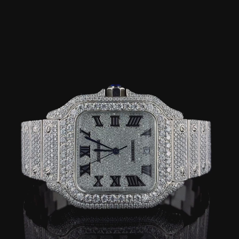 FULLY Iced out Moissanite watch | VVS diamonds | Automatic watch |