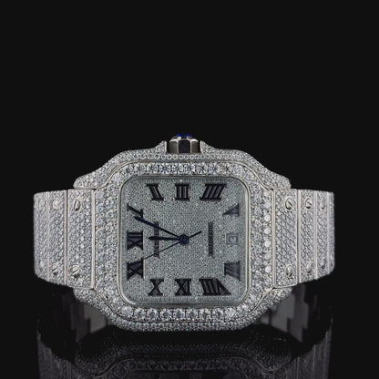FULLY Iced out Moissanite watch | VVS diamonds | Automatic watch |