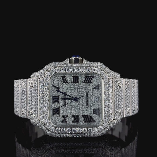 FULLY Iced out Moissanite watch | Silver watch | Automatic watch | Trending watch | Best seller watch
