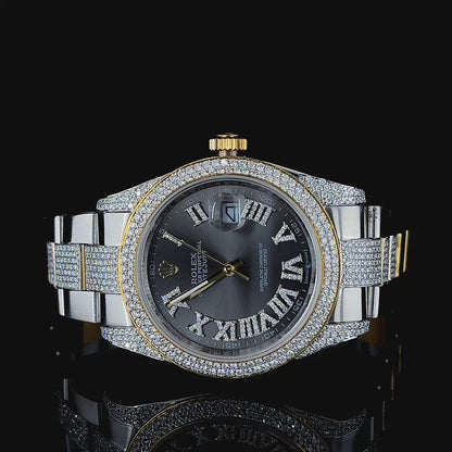 Luxury Two-tone Lab Grown Diamond Timepiece | Automatic watches | VVS quality | Fully ICE OUT watch