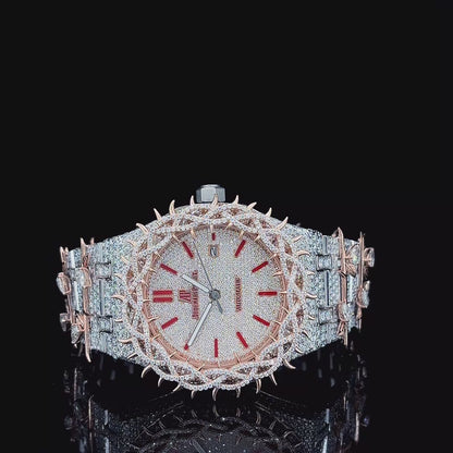 AP thorn cut style VVS diamond |  Custom design | Moissanite watch |