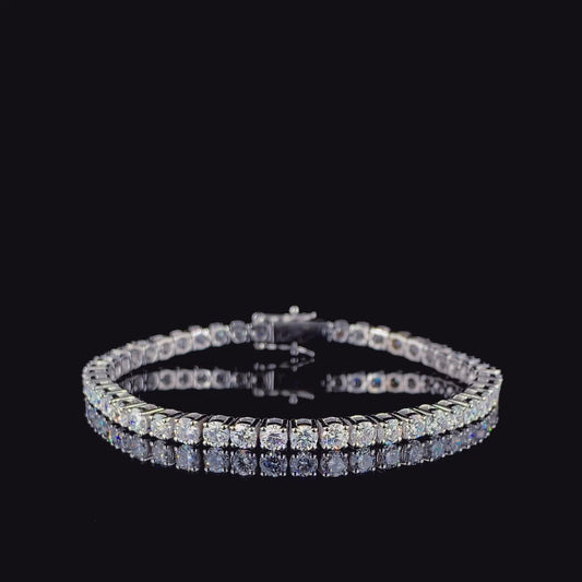 8.00ct Lab-Grown Diamond Tennis Bracelet in 10kt White Gold