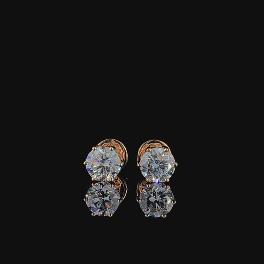 1 Carat Lab-Grown Diamond Stud Earring | E–F Color, VS2 Clarity, 14KT Gold